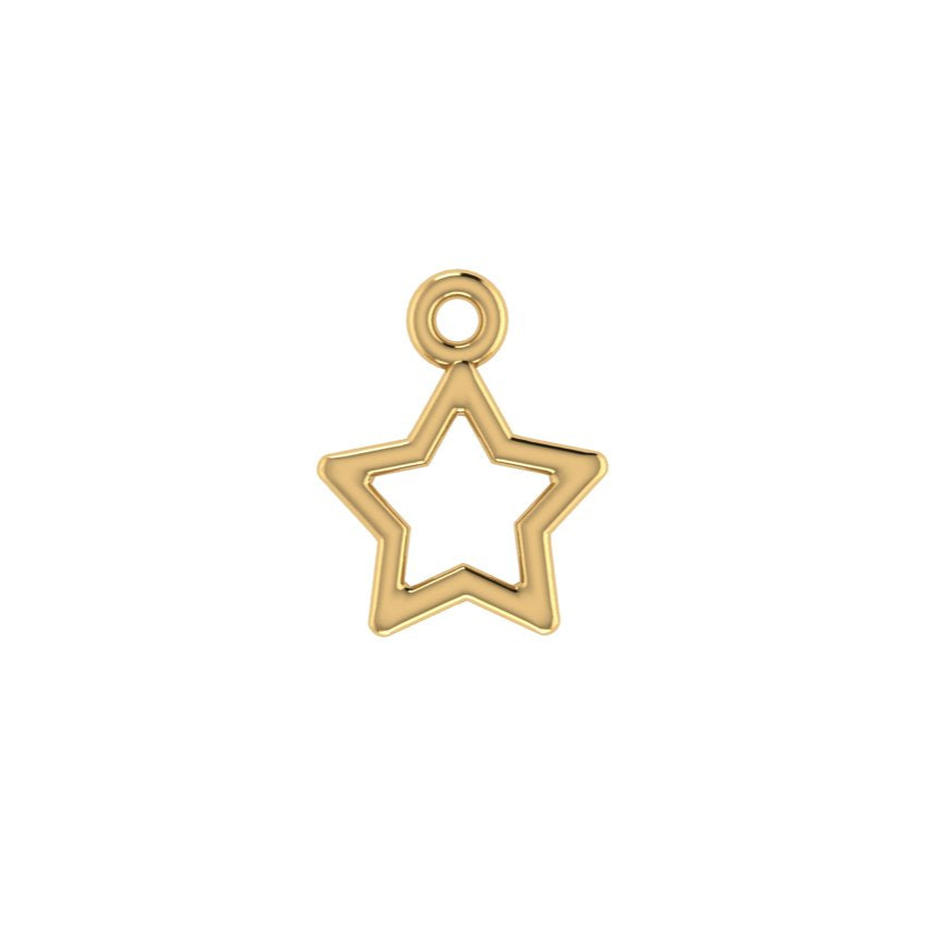 14K Yellow Gold Star Shape Charm