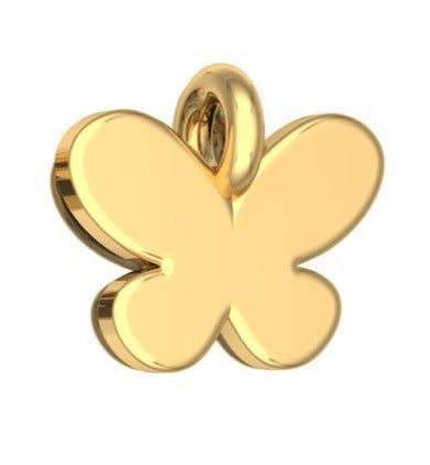 14K Yellow Gold Vintage Butterfly Charm