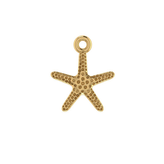 14K Yellow Gold Starfish Shape Charm