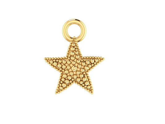 14K Yellow Gold Starfish Charm