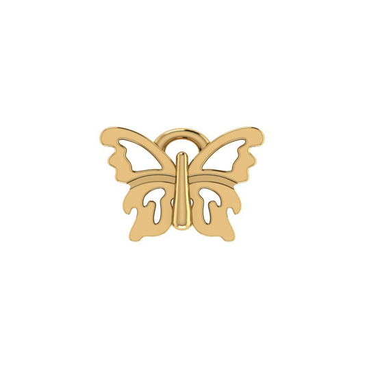 14K Yellow Gold Butterfly Charm