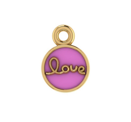 14K Yellow Gold Love Charm