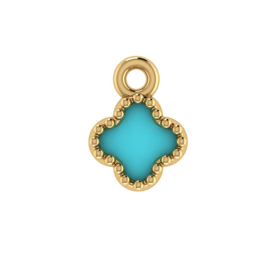 14K Yellow Gold Lilac Charm