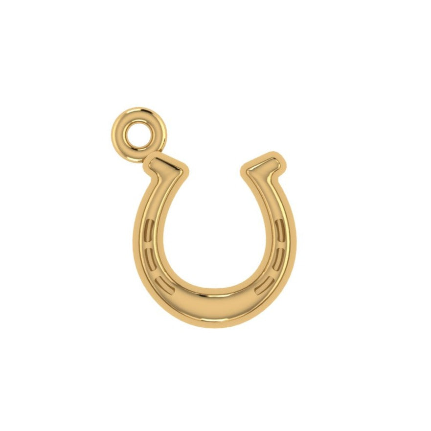 14K Yellow Gold Horse Shoe Charm