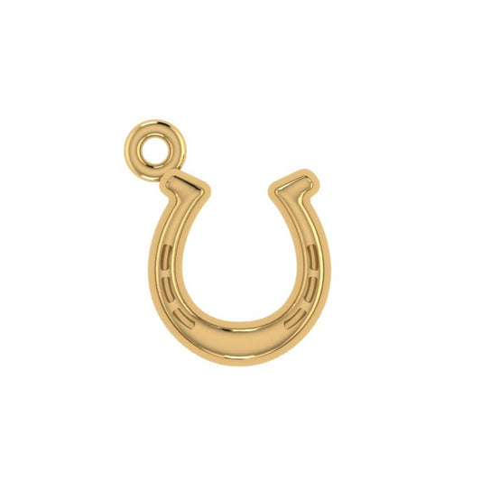 14K Yellow Gold Horse Shoe Charm