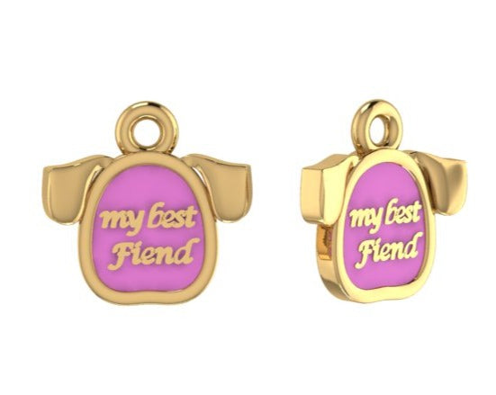 14K Yellow Gold Best Friend Caller Charm