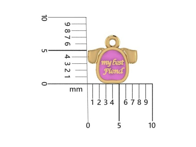 14K Yellow Gold Best Friend Caller Charm