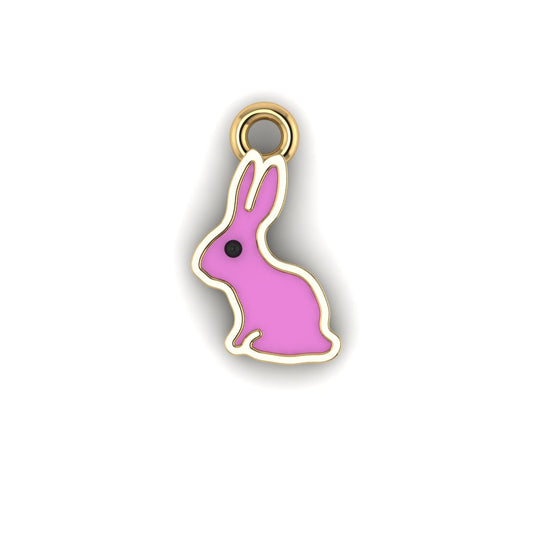 14K Yellow Gold Sweet & Petite Bunny Rabbit Charm