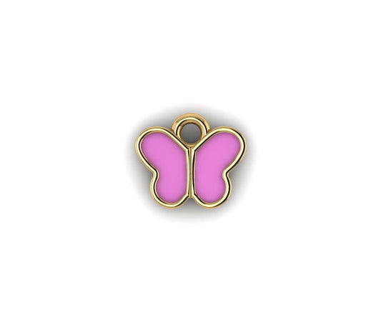 14K Yellow Gold Butterfly Charm