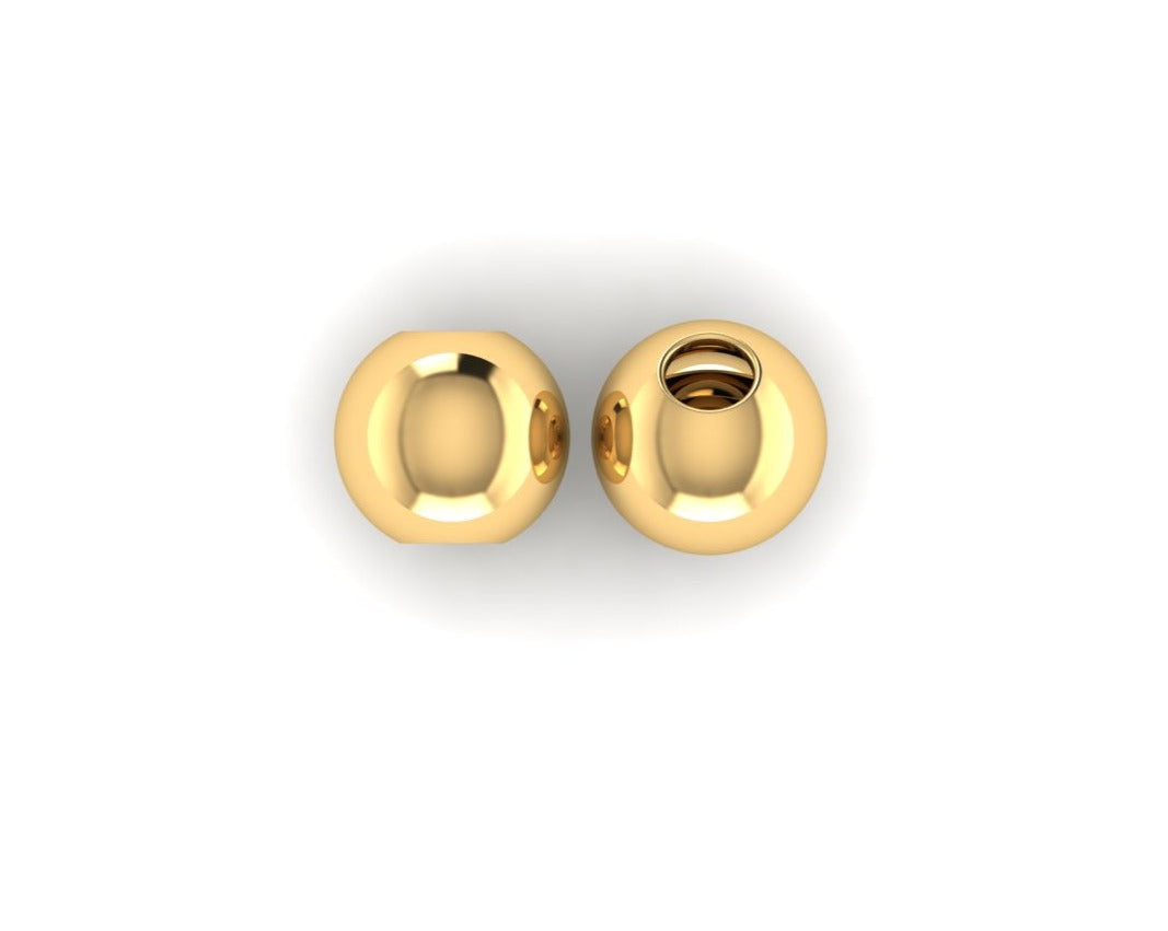 14K Yellow Gold 4mm Round Bead