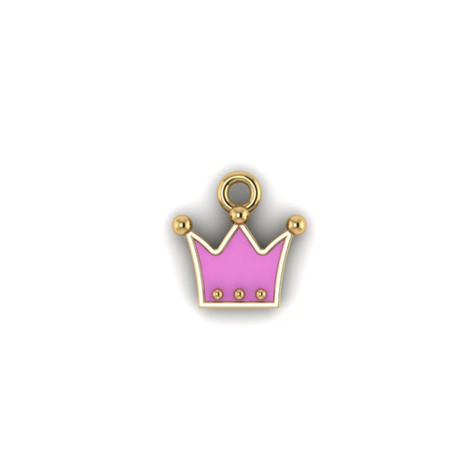 14K Yellow Gold Crown Charm
