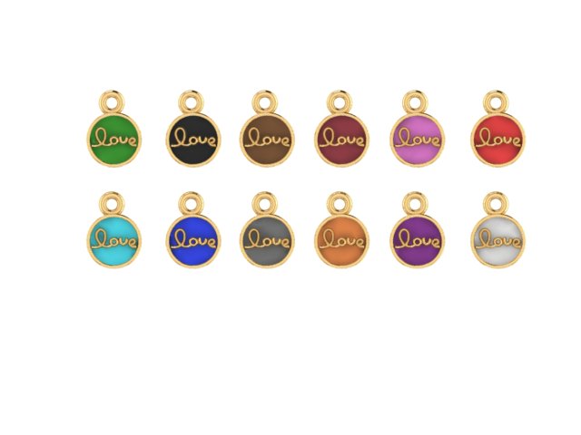 14K Yellow Gold Love Charm