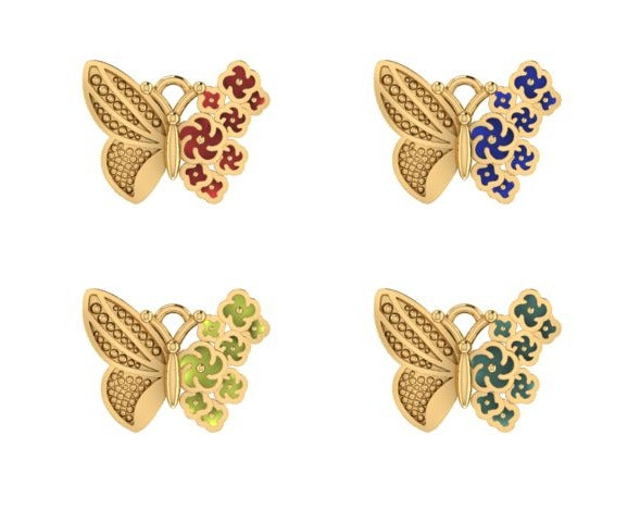 14K Yellow Gold Butterfly Charm