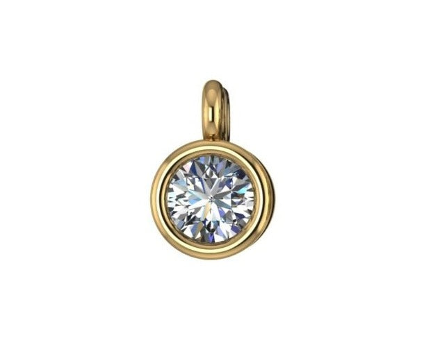 14K Yellow Gold Dia Charm