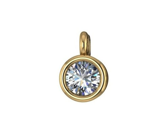 14K Yellow Gold Dia Charm