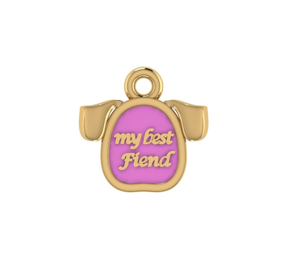 14K Yellow Gold Best Friend Caller Charm